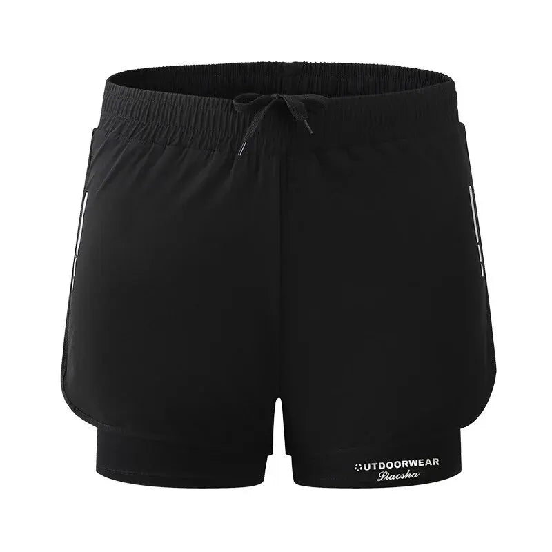 5/1Men's Aloe Pants Athletic Shorts Two-Layer Swim Trunks: Stylish, Quick-Drying & Comfortably Fit for Beach, Pool & Hot Spring!