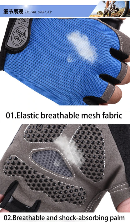 Gym Gloves Fitness Training Fingerless Men Women Bodybuilding Exercise Sports Gloves for Cycling Bicycle Anti Slip Breathable