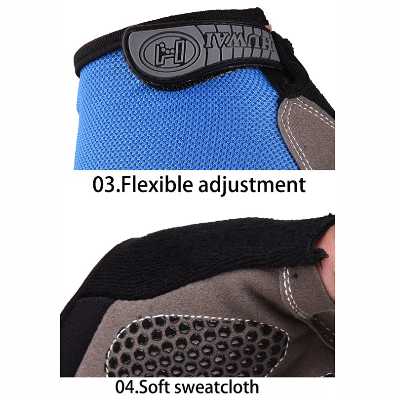 Gym Gloves Fitness Training Fingerless Men Women Bodybuilding Exercise Sports Gloves for Cycling Bicycle Anti Slip Breathable