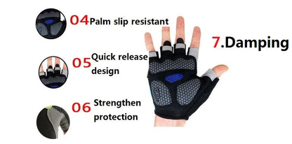 Gym Gloves Fitness Training Fingerless Men Women Bodybuilding Exercise Sports Gloves for Cycling Bicycle Anti Slip Breathable