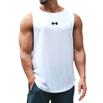 Summer Men's Gym Tank Top Fitness Training Clothing Quick-drying Loose Bodybuilding Sleeveless Shirt Men Fashion Basketball Vest