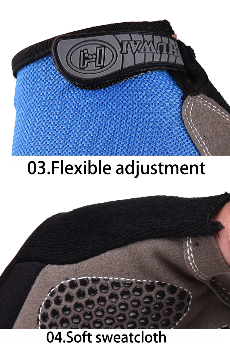 Gym Gloves Fitness Training Fingerless Men Women Bodybuilding Exercise Sports Gloves for Cycling Bicycle Anti Slip Breathable