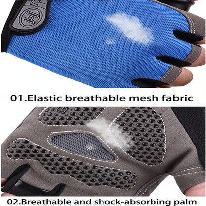 Gym Gloves Fitness Training Fingerless Men Women Bodybuilding Exercise Sports Gloves for Cycling Bicycle Anti Slip Breathable